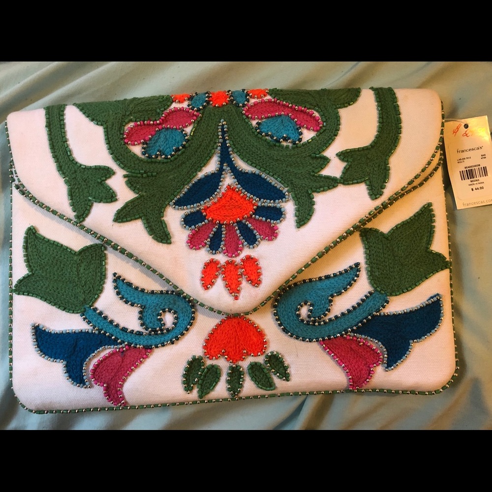 NWT fabric clutch